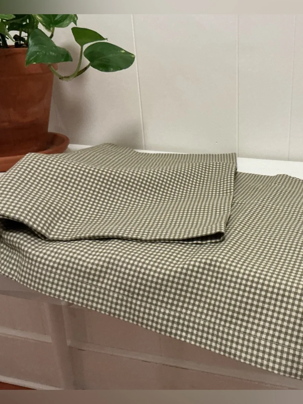 Vintage 100% Cotton Gingham Valance
